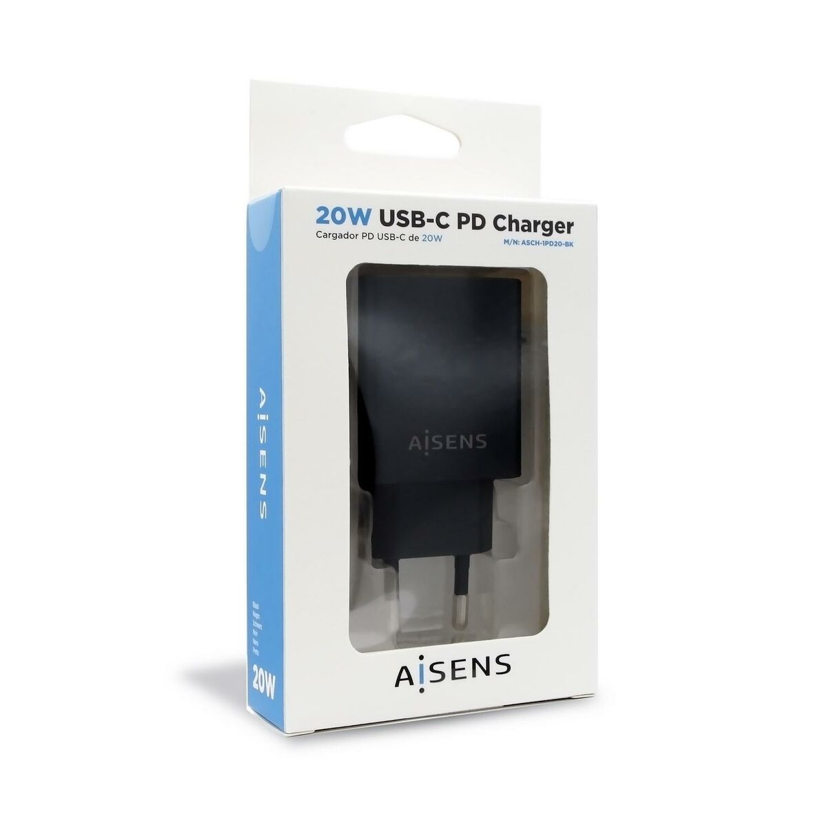 Charger Aisens PD 3.0 USB-C Black 20 W-1
