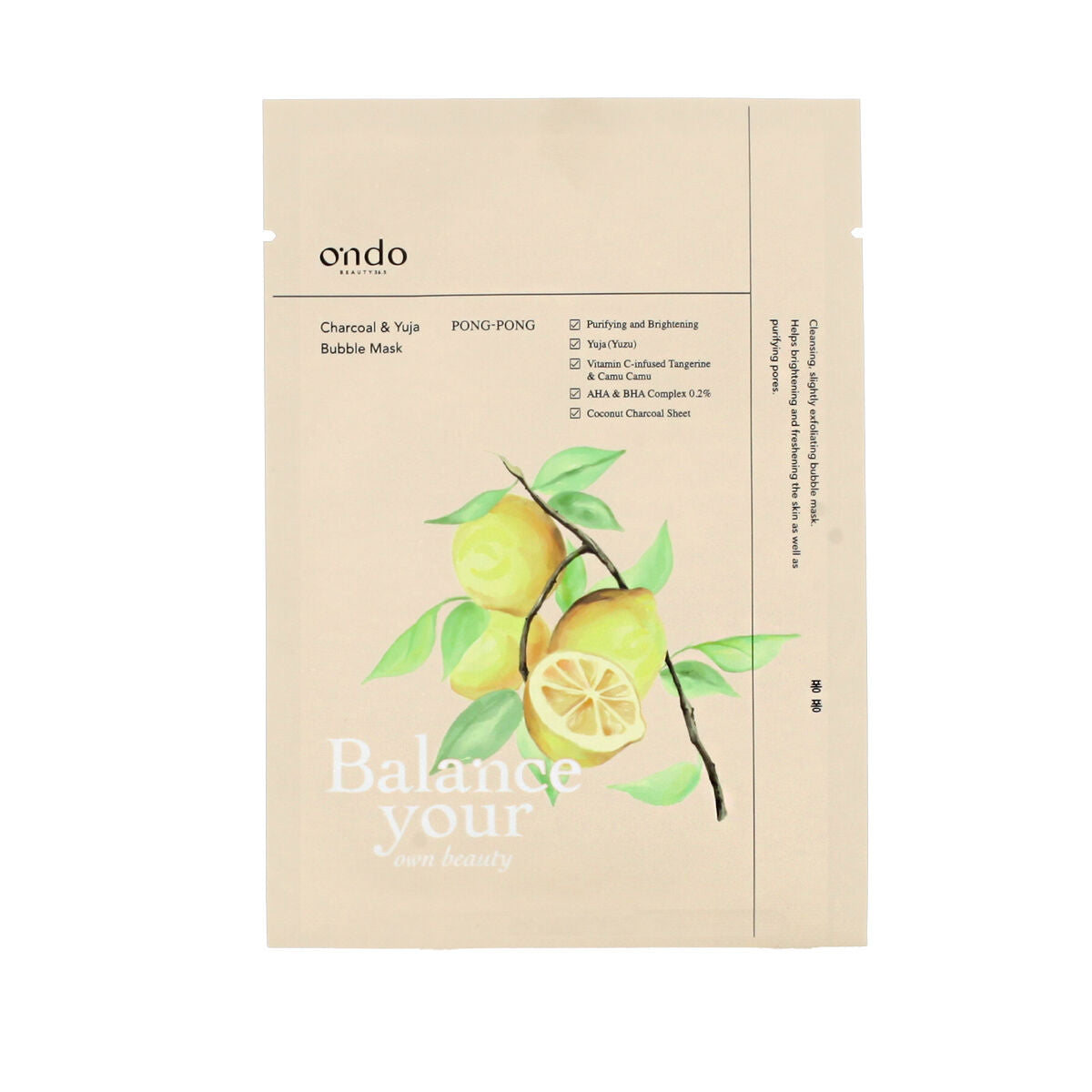 Exfoliating Mask Ondo Beauty 36.5 CHARCOAL & YUJA-0