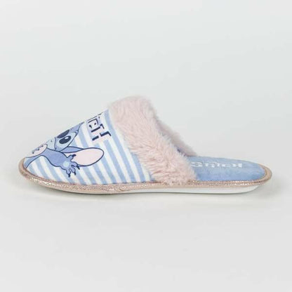 House Slippers Stitch Blue-2