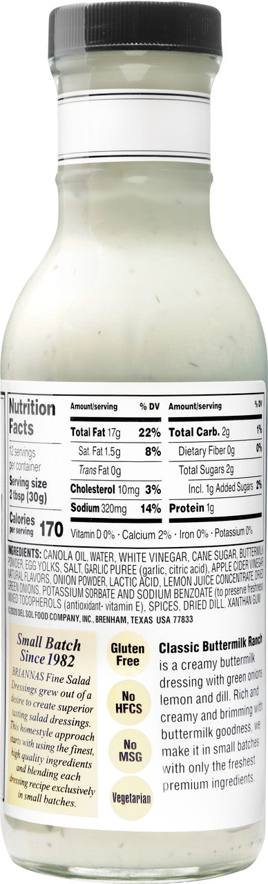 Brianna's Homestyle DressingButtermilk Ranch (6x12Oz)-1