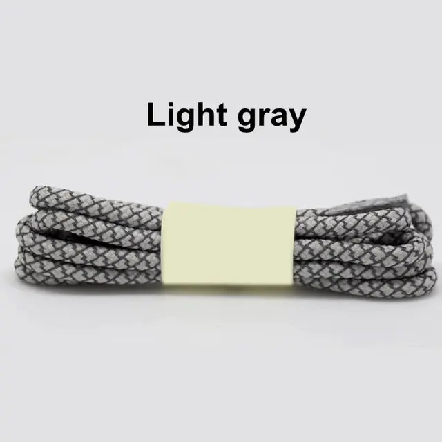 Reflective Round Sports Shoelaces with High Light