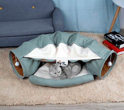Feline Funhouse Interactive Cat Tunnel - Portable Play Toy For Cats, Rabbits, And Ferrets-7