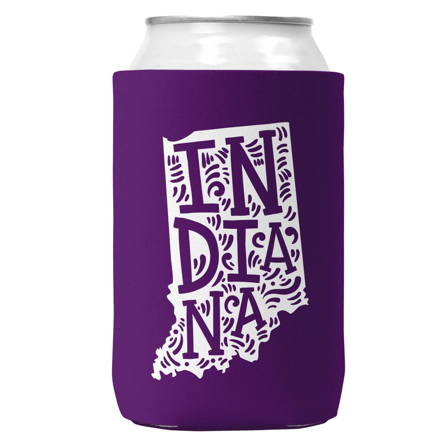 Indiana Can Coozie Cooler for 12oz Cans Indiana State Koozie-3