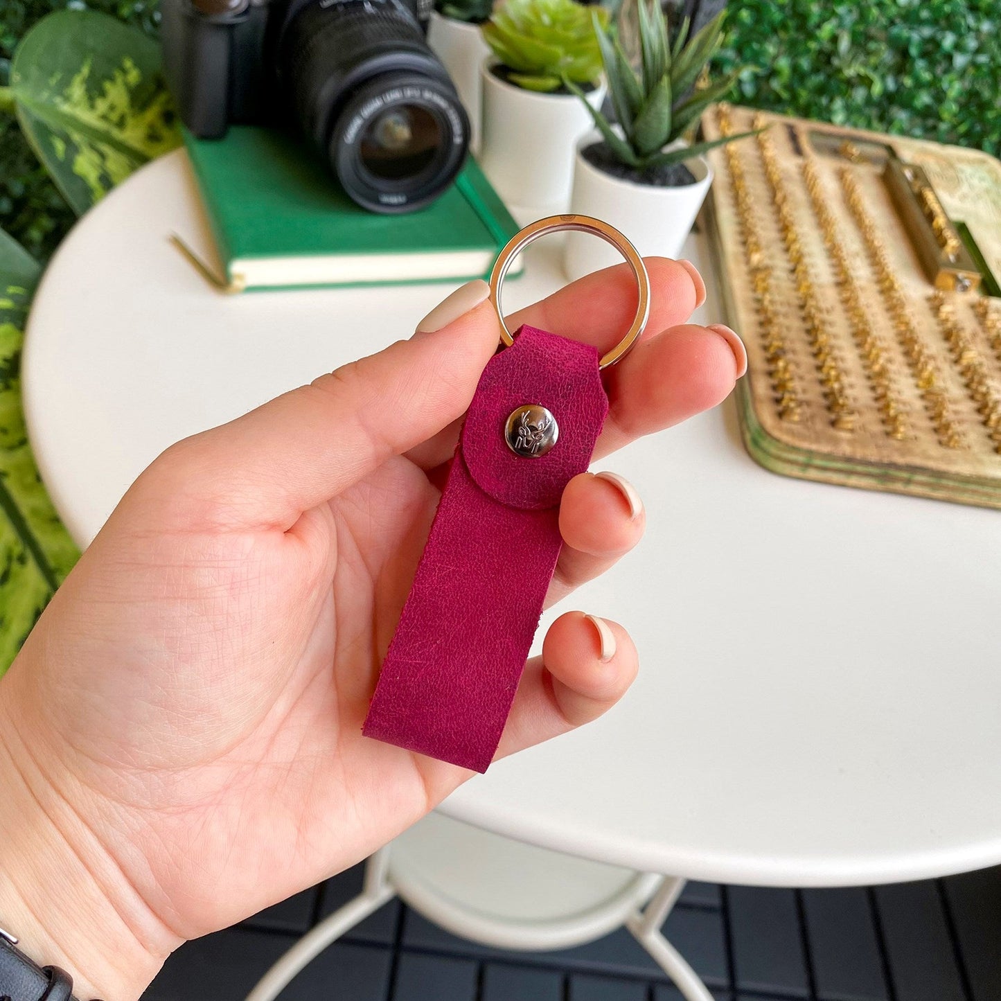 Artena - Genuine Leather Compact Keychain-4