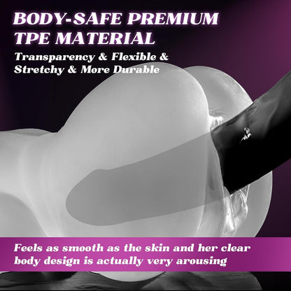 CurvyVision Transparent BBW Sex Doll Stroker-4