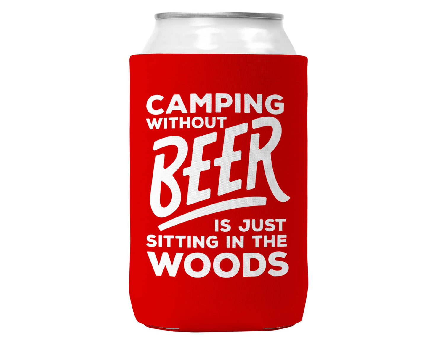 Camping Without Beer Can Koozie Cooler for 12oz Cans-0