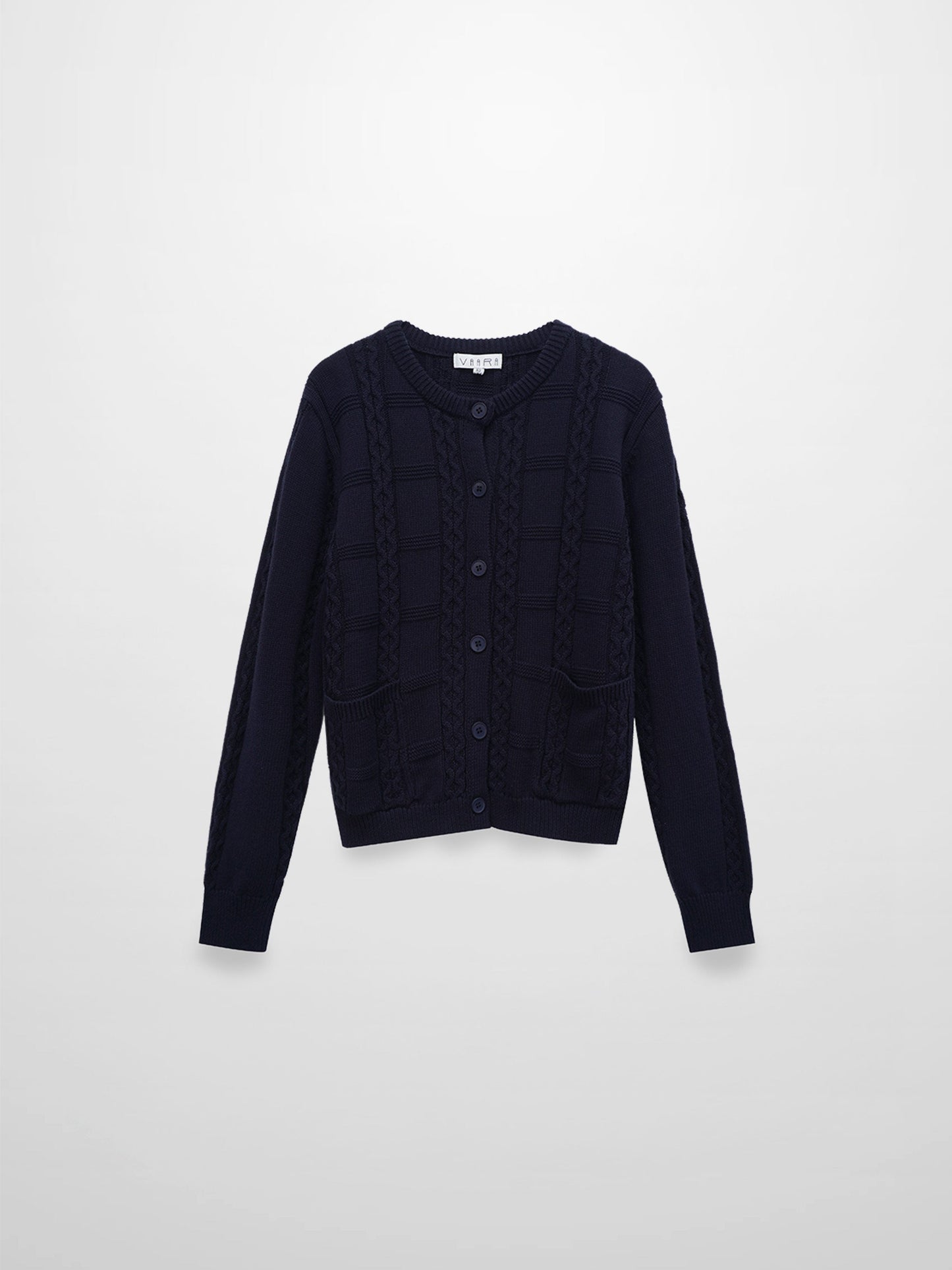 Cable Design Cardigan-Navy-0