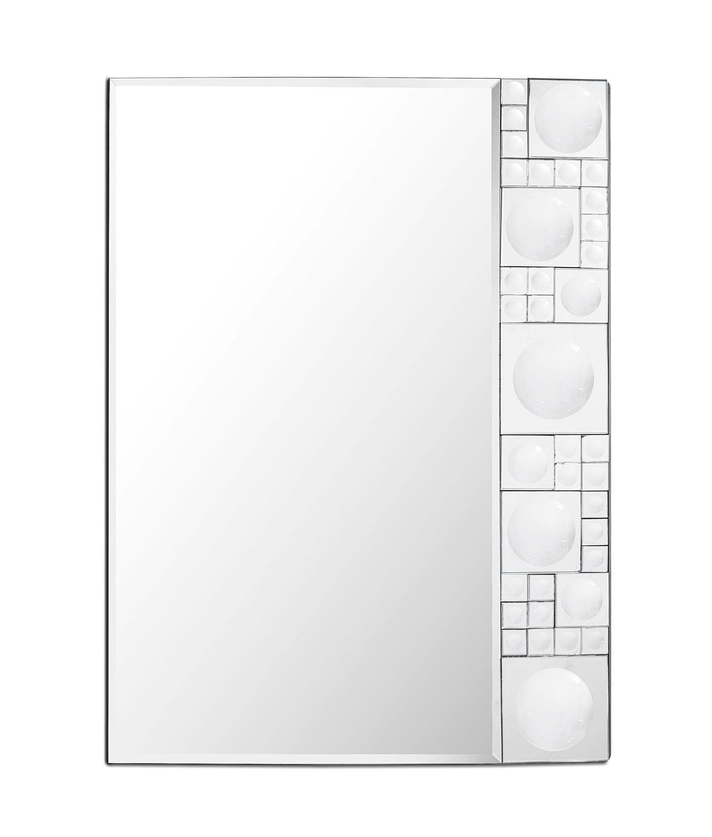Bubbles Geometric Beveled Accent Mirror-1