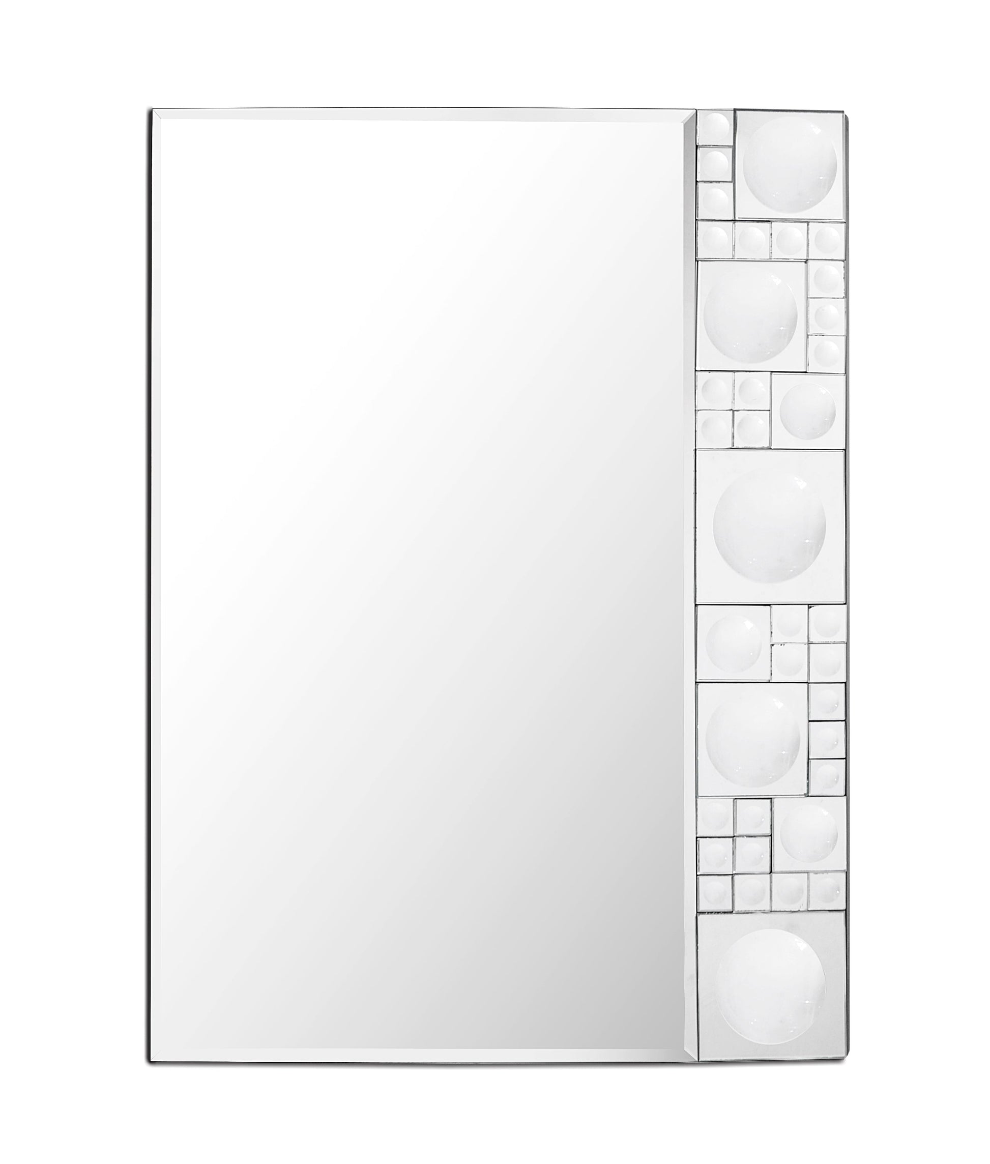 Bubbles Geometric Beveled Accent Mirror-1