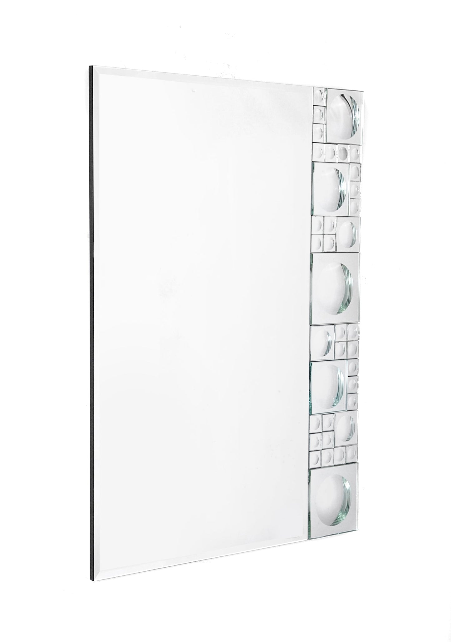 Bubbles Geometric Beveled Accent Mirror-2