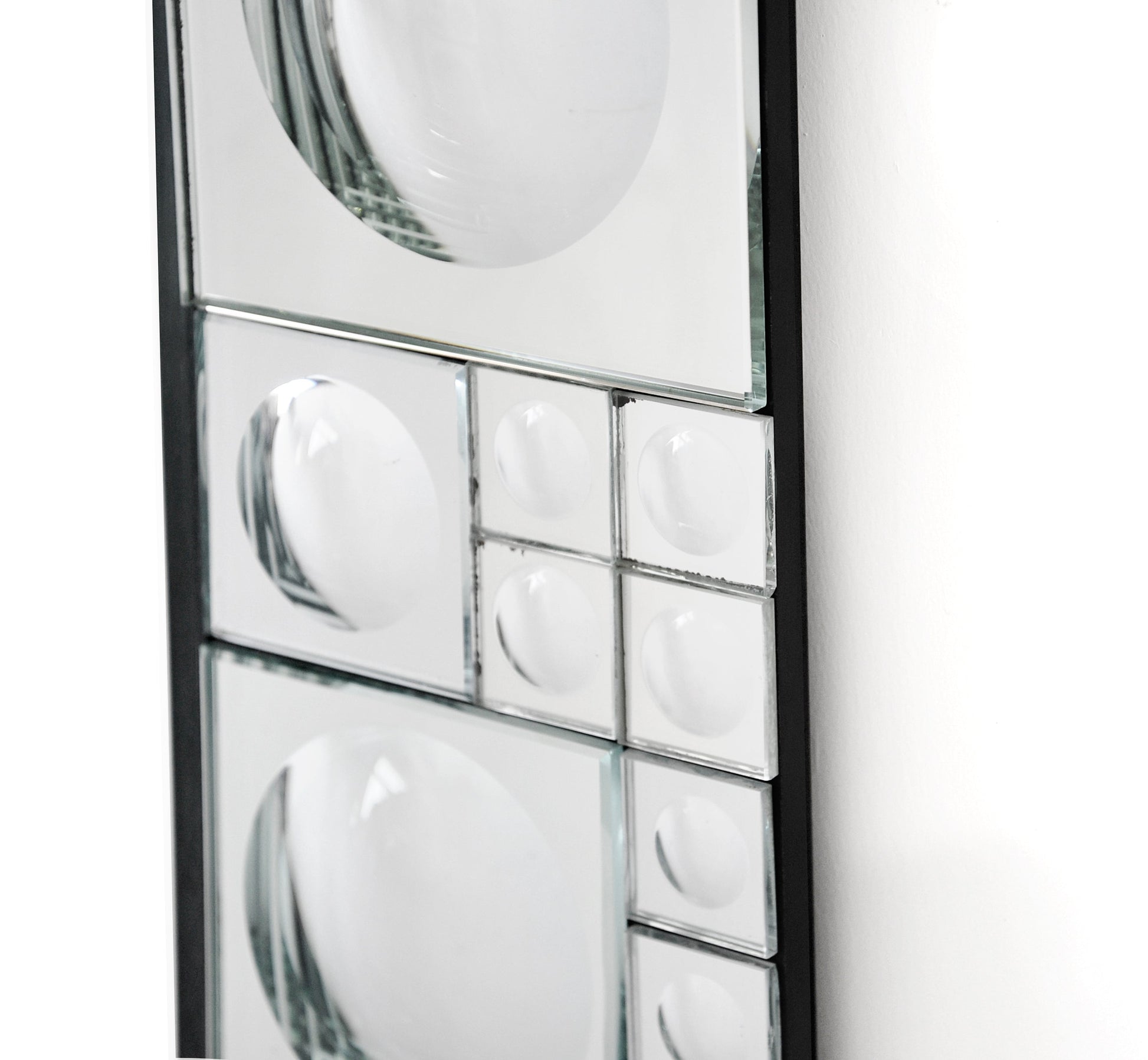 Bubbles Geometric Beveled Accent Mirror-3