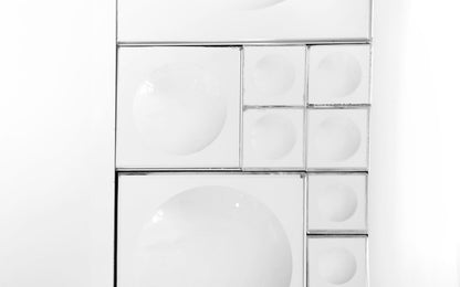 Bubbles Geometric Beveled Accent Mirror-4