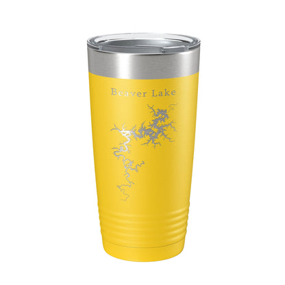 Beaver Lake Map Tumbler Travel Mug Insulated Laser Engraved Coffee Cup Arkansas 20 oz-19