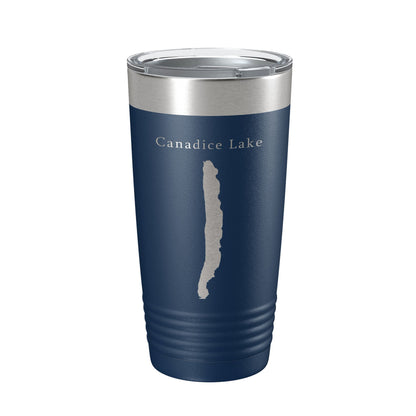 Canadice Lake Map Tumbler Travel Mug Insulated Laser Engraved Coffee Cup New York 20 oz-2