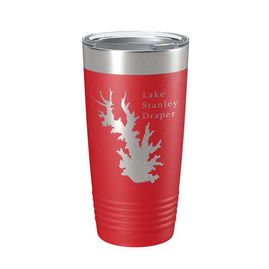 Lake Stanley Draper Map Tumbler Travel Mug Insulated Laser Engraved Coffee Cup Oklahoma 20 oz-10