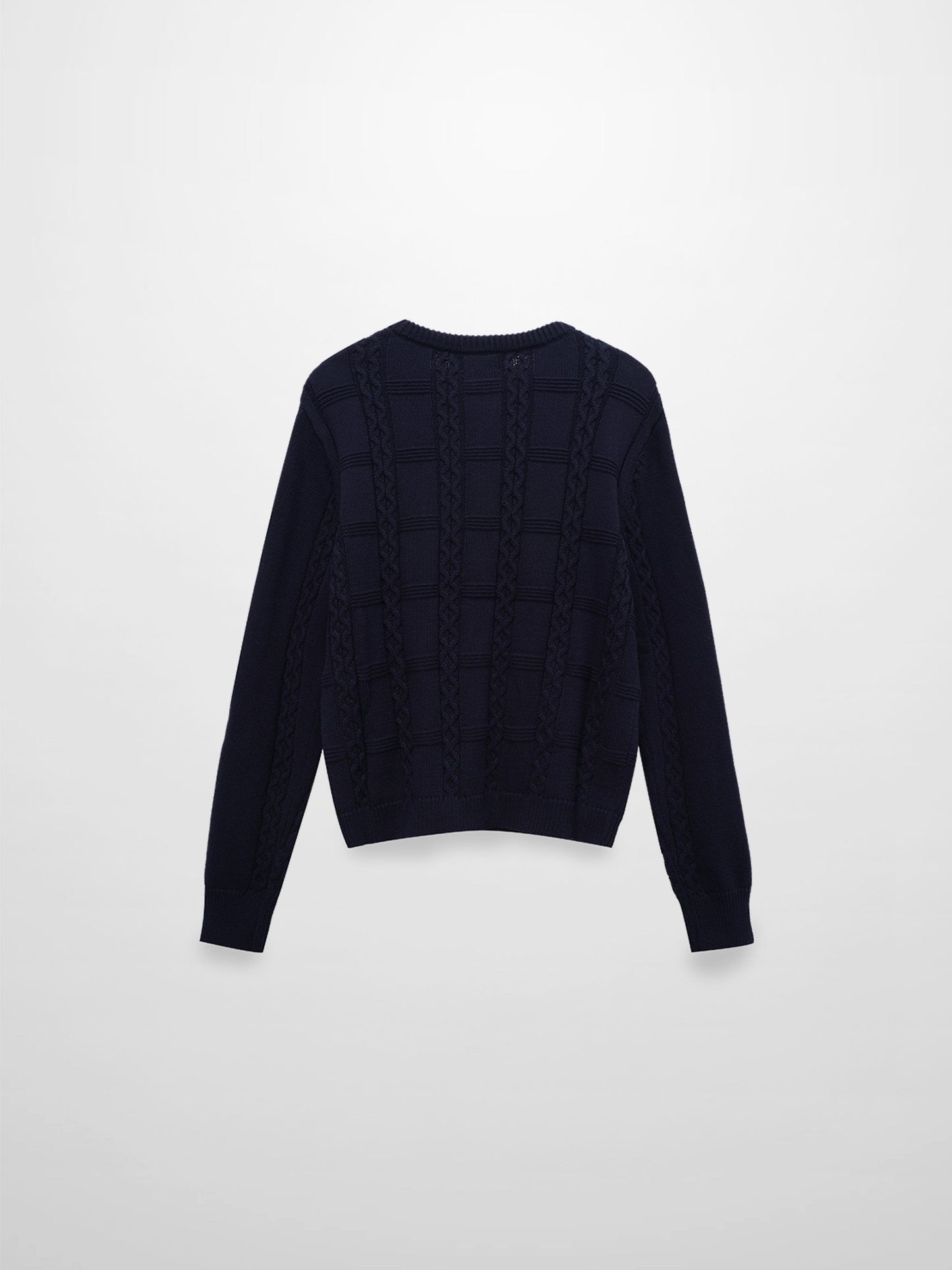 Cable Design Cardigan-Navy-1
