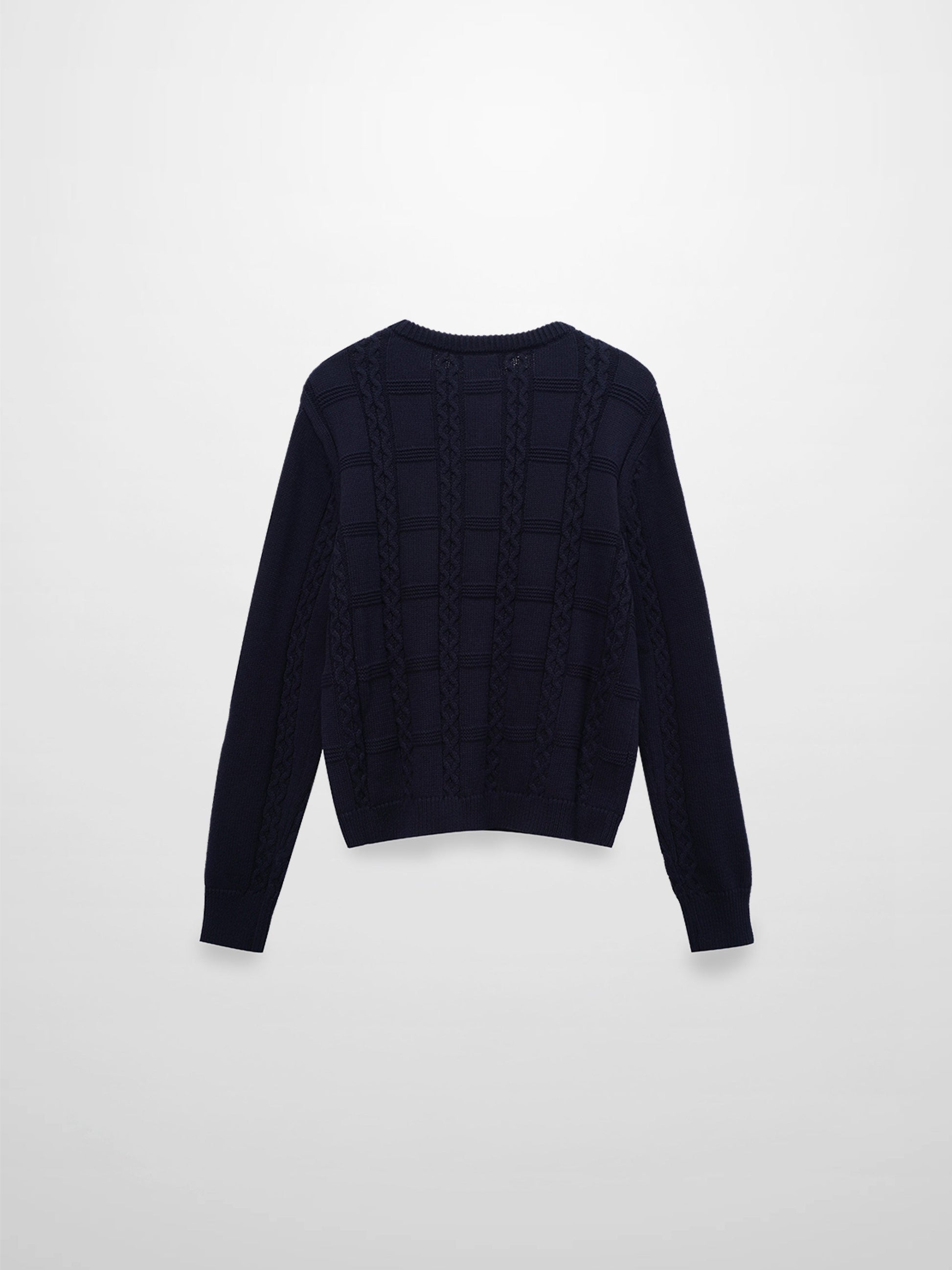 Cable Design Cardigan-Navy-1