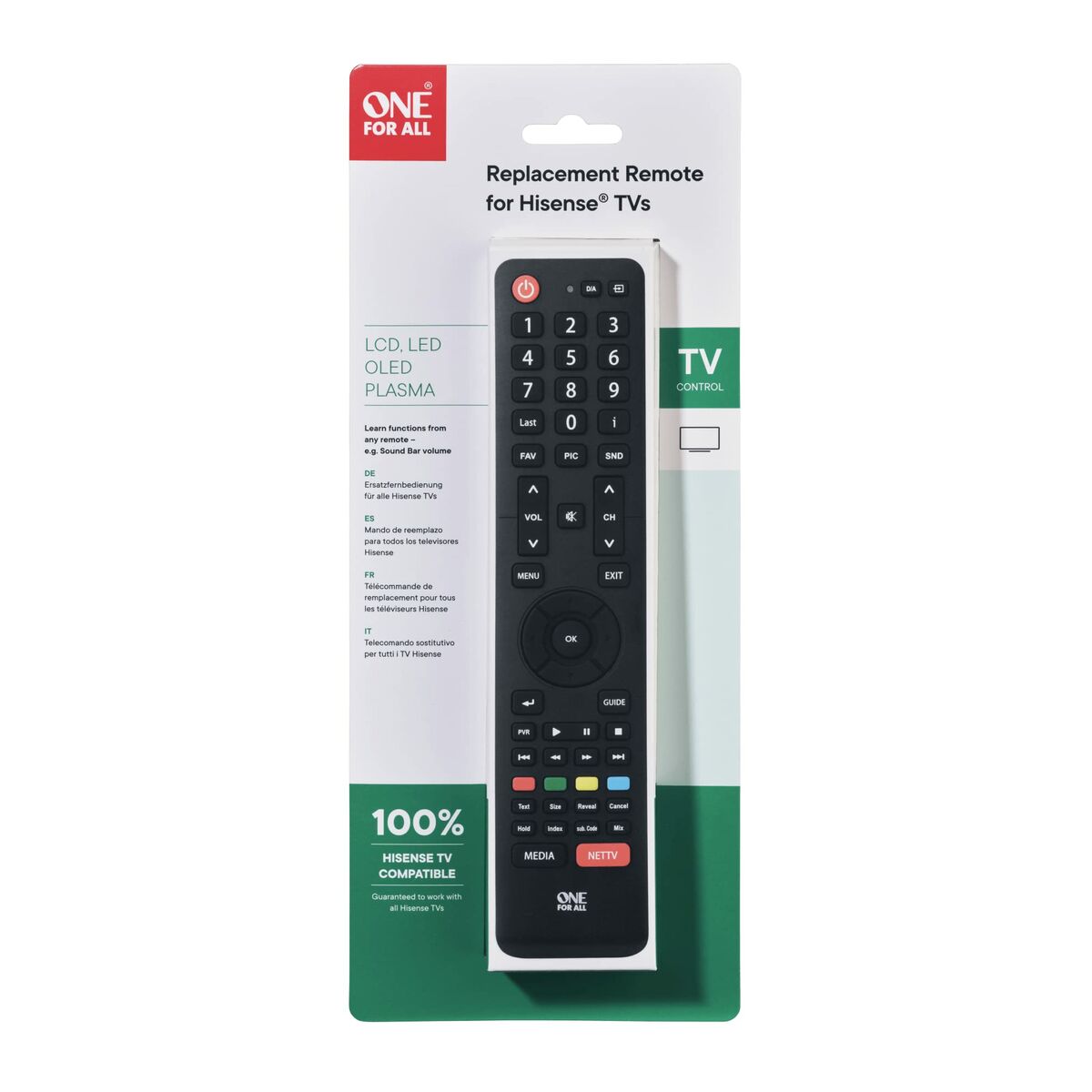 Hisense Universal Remote Control One For All Black-5