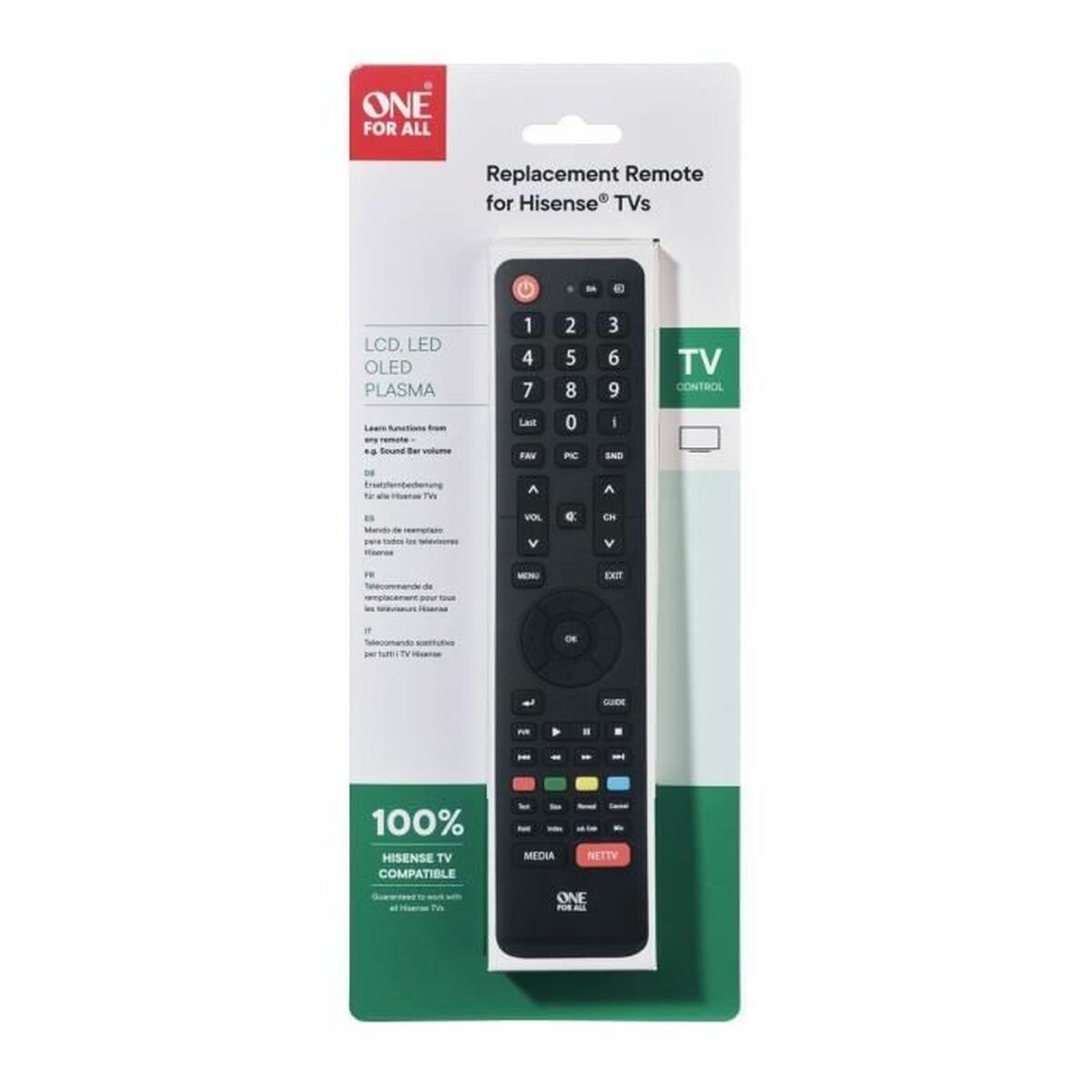 Hisense Universal Remote Control One For All Black-12