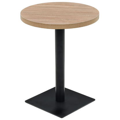 vidaXL Bistro Table Kitchen Bar Table Dining Room Table MDF and Steel Round-1