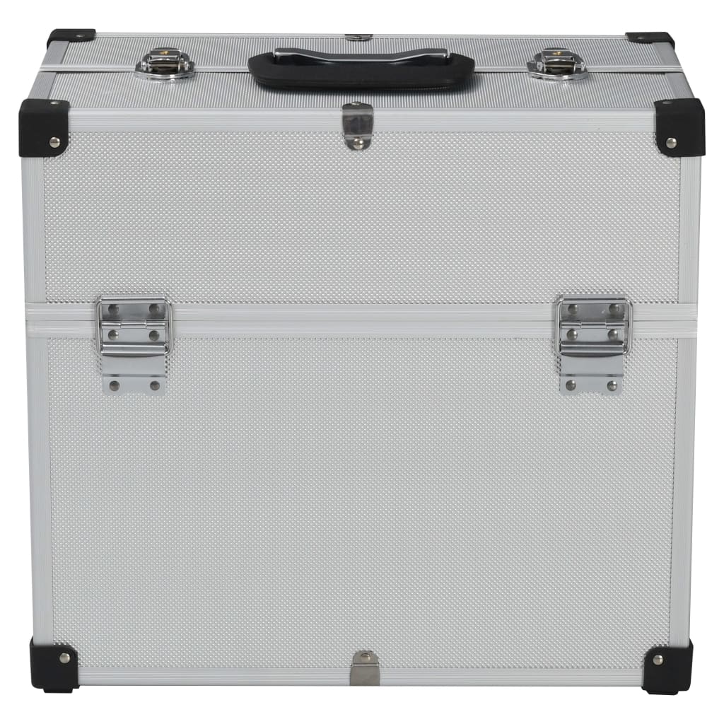 vidaXL Tool Case 15"x8.9"x13.4" Silver Aluminum-2