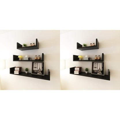 vidaXL Wall Shelves Floating Shelves Wall Mounted Display Shelves for Book DVD-9