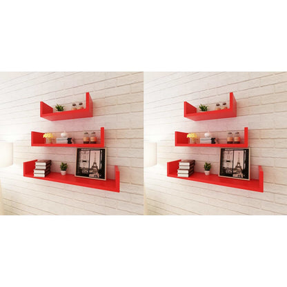 vidaXL Wall Shelves Floating Shelves Wall Mounted Display Shelves for Book DVD-10