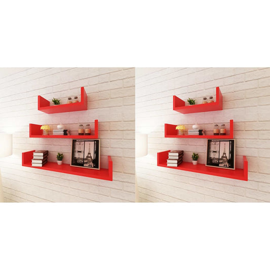vidaXL Wall Shelves Floating Shelves Wall Mounted Display Shelves for Book DVD-10