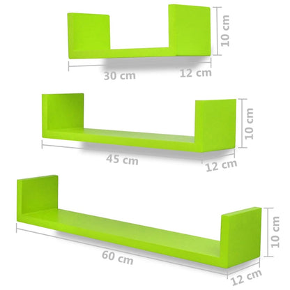 vidaXL Wall Shelves Floating Shelves Wall Mounted Display Shelves for Book DVD-4