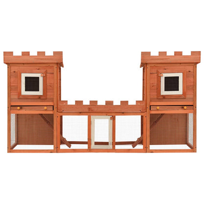 vidaXL Outdoor Large Rabbit Hutch House Pet Cage Double House-4