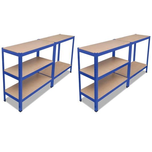 vidaXL Storage Shelf Blue 2pcs-0