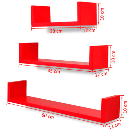 vidaXL Wall Shelves Floating Shelves Wall Mounted Display Shelves for Book DVD-2