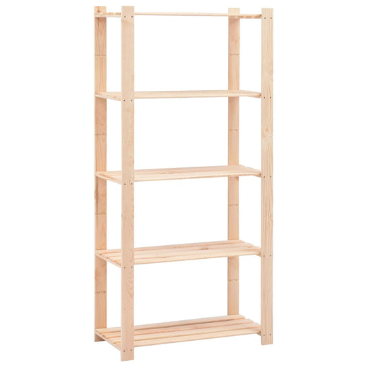 vidaXL Storage Rack Shelving Unit Storage Shelf 5-Tier Solid Pinewood 551.2 lb-0