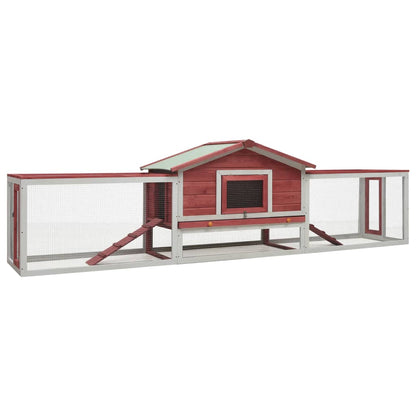 vidaXL Rabbit Hutch Bunny Cage with Pull Out Tray Rabbit Enclosure Solid Wood-2