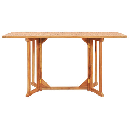 vidaXL Folding Butterfly Patio Table 59.1"x35.4"x29.5" Solid Teak Wood-2