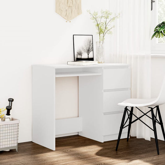 vidaXL Desk Computer Desk Office Desk Workstation with Drawer Engineered Wood-10
