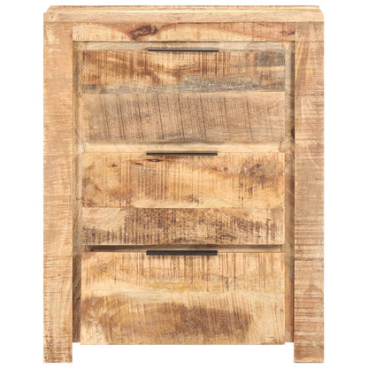 vidaXL Sideboard 23.2"x13"x29.5" Rough Mango Wood-2