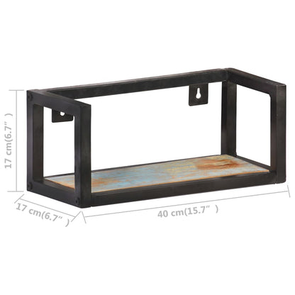 vidaXL Wall Shelves 2 pcs 15.7" Solid Reclaimed Wood-3