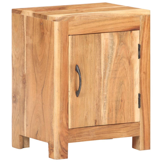 vidaXL Bedside Cabinet 15.7"x11.8"x19.7" Solid Acacia Wood-0