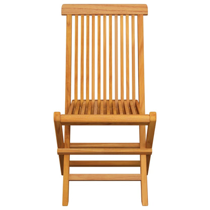 vidaXL Patio Chairs Outdoor Bistro Folding Chair with Cushions Solid Wood Teak-1