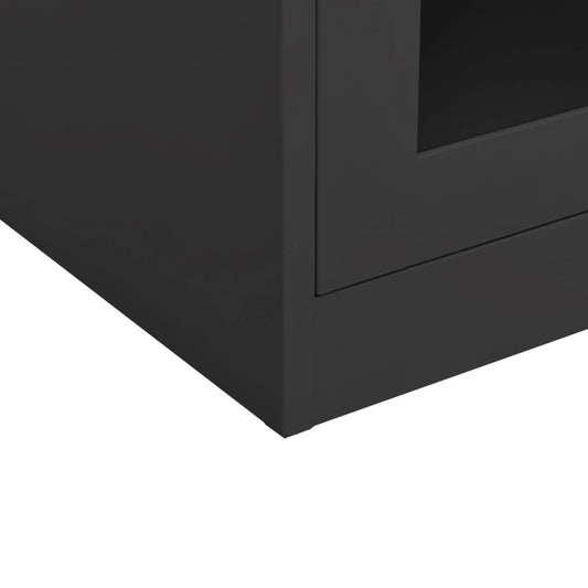 vidaXL Office Cabinet Anthracite 35.4"x15.7"x41.3" Steel-0