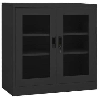 vidaXL Office Cabinet Anthracite 35.4"x15.7"x41.3" Steel-7