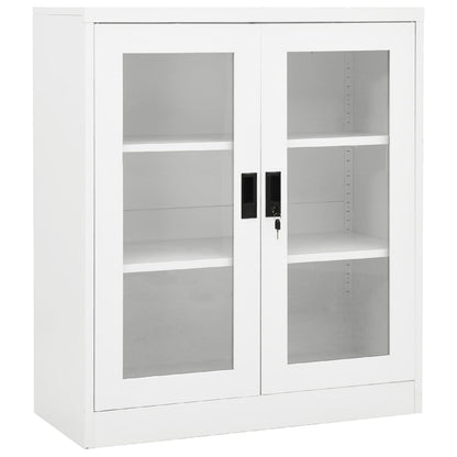 vidaXL Office Cabinet Anthracite 35.4"x15.7"x41.3" Steel-13