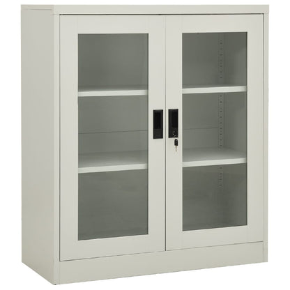 vidaXL Office Cabinet Anthracite 35.4"x15.7"x41.3" Steel-12