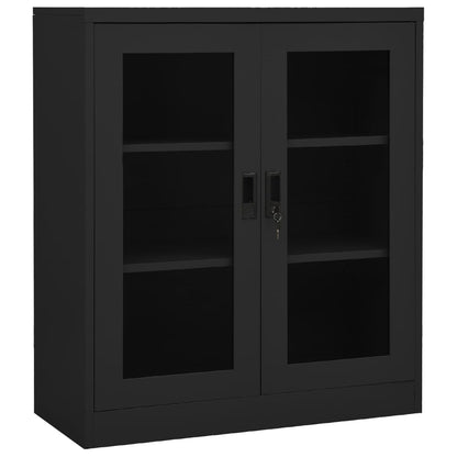 vidaXL Office Cabinet Anthracite 35.4"x15.7"x41.3" Steel-5