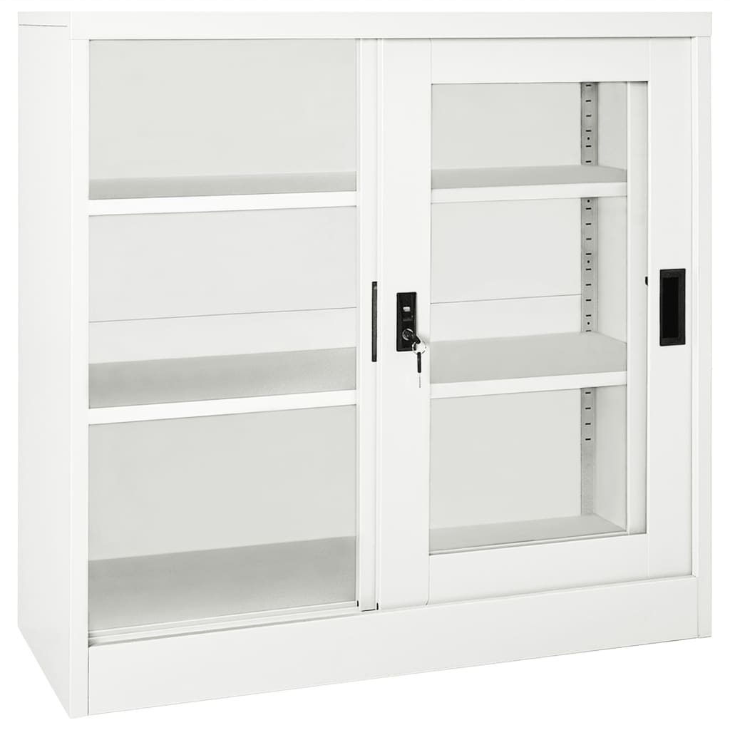 vidaXL Sliding Door Cabinet Anthracite 35.4"x15.7"x35.4" Steel-3