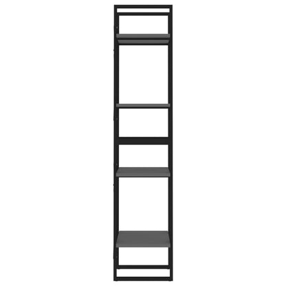 vidaXL 4-Tier Book Cabinet Gray 15.7"x11.8"x55.1" Engineered Wood-4