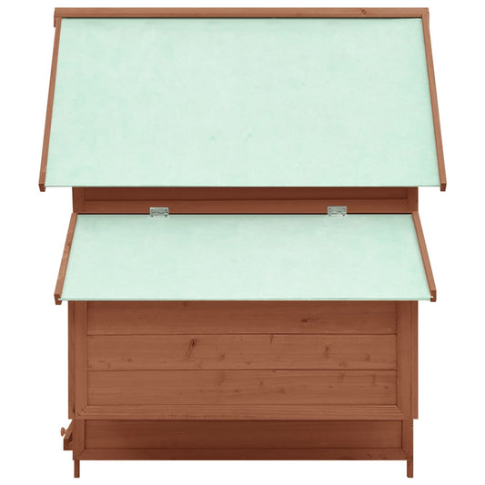 vidaXL Chicken Coop Hen House with 2 Nesting Boxes Chicken Pen Solid Fir Wood-0