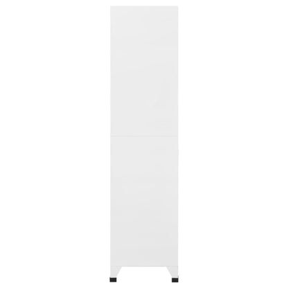 vidaXL Locker Cabinet White 35.4"x15.7"x70.9" Steel-1