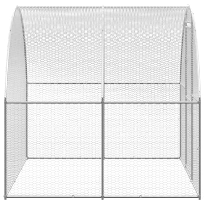 vidaXL Outdoor Chicken Coop 9.8'x26.2'x6.6' Galvanized Steel-4